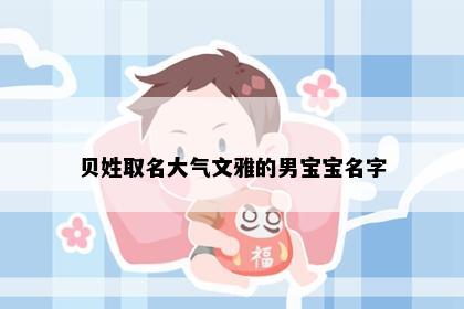 贝姓取名大气文雅的男宝宝名字
