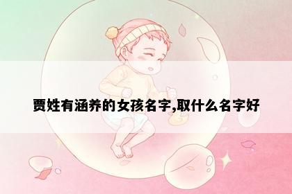 贾姓有涵养的女孩名字,取什么名字好